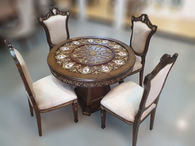 Classic Dining Table and 4 Chairs - Authentic Brand New Imported Arabic Furniture